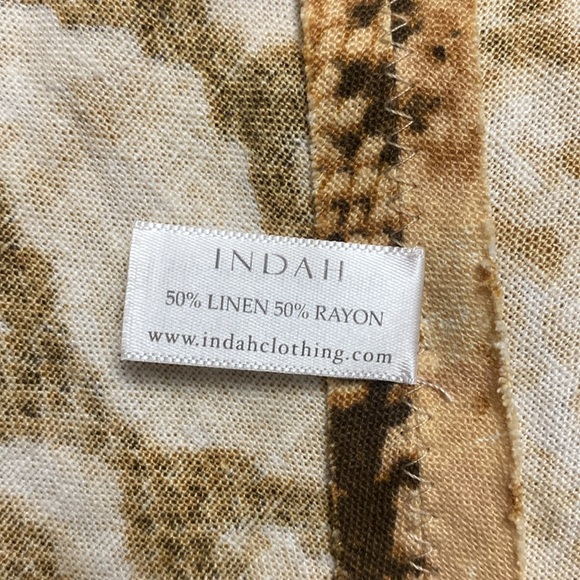 Indah Bea Bias Linen Blend Mini Dress in Desert Python - Picture 7 of 7